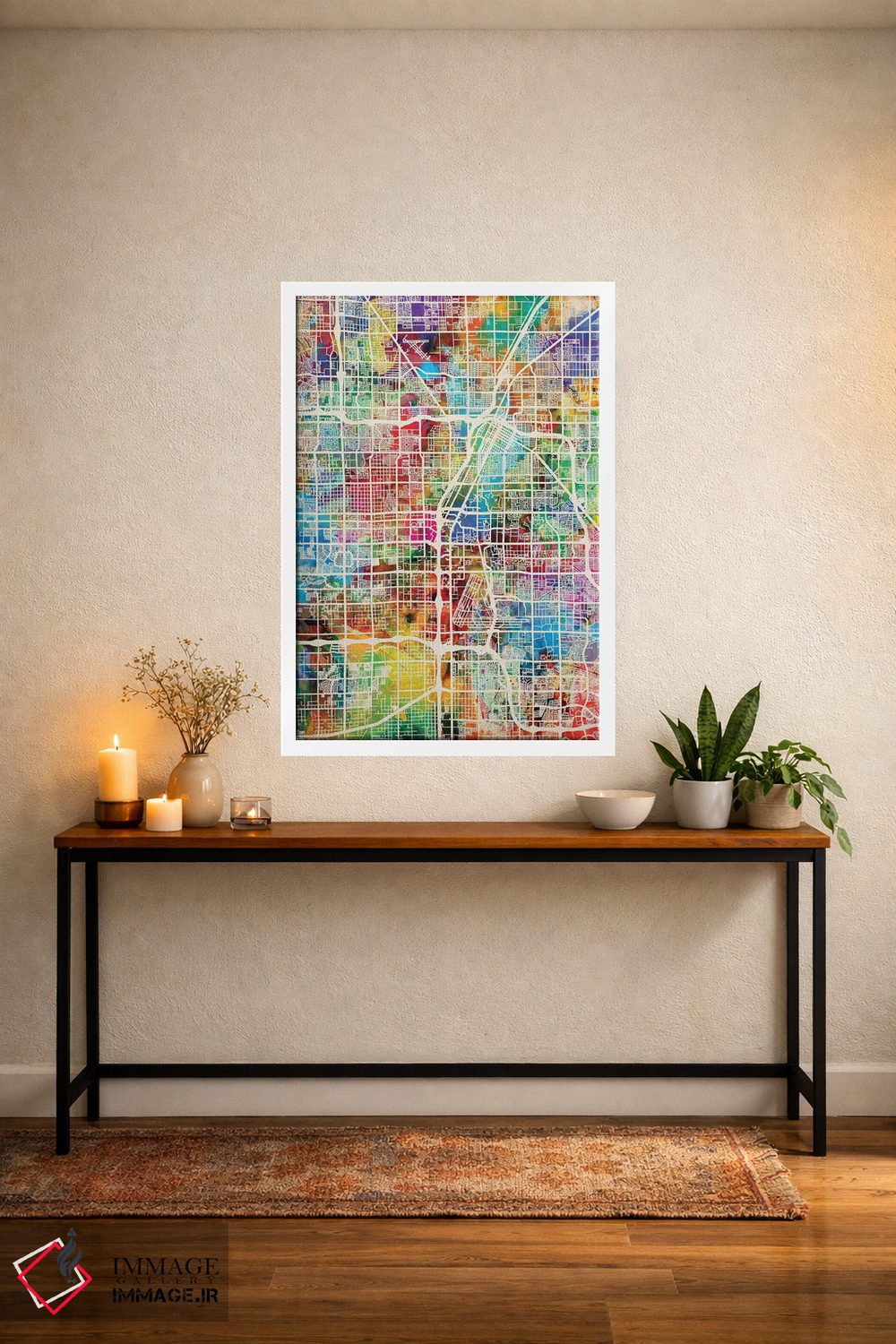 تابلو دکوراتیو نقشه خیابانی لاس وگاس اثر مایکل تامپست - D3W
