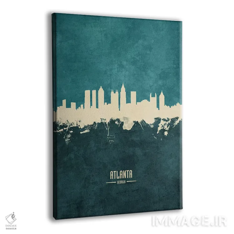 تابلو دکوراتیو منظره خط افق آتلانتا جرجیا اثر مایکل تامپست - نمای پرسپکتیو محصول