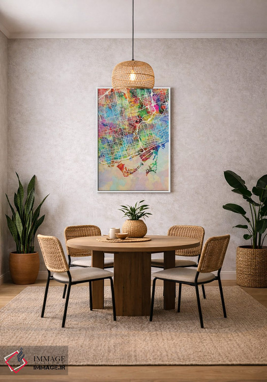 تابلو دکوراتیو نقشه خیابان های تورنتو I اثر مایکل تامپست - D2W