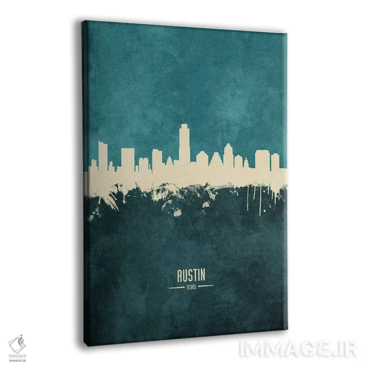 تابلو دکوراتیو منظره خط افق آستین تگزاس اثر مایکل تامپست - نمای پرسپکتیو محصول