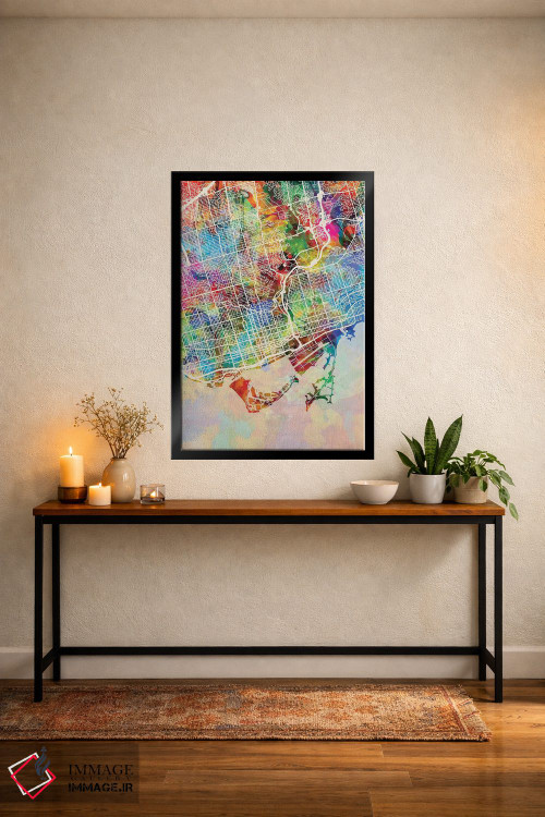 تابلو دکوراتیو نقشه خیابان های تورنتو I اثر مایکل تامپست - D4B