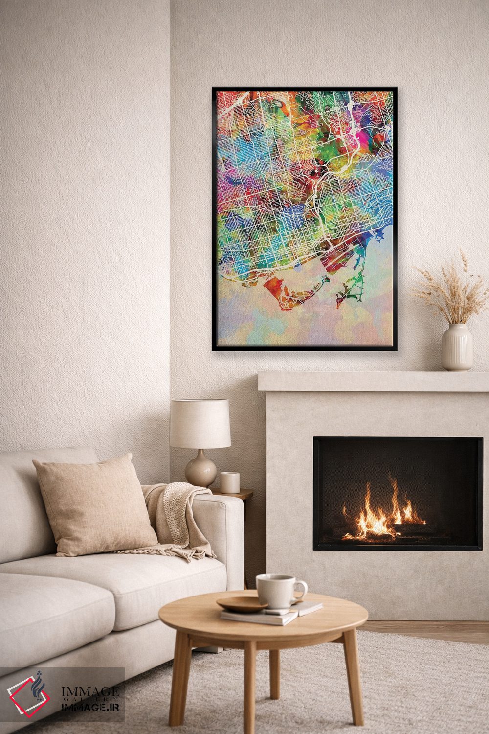 تابلو دکوراتیو نقشه خیابان های تورنتو I اثر مایکل تامپست - D6B