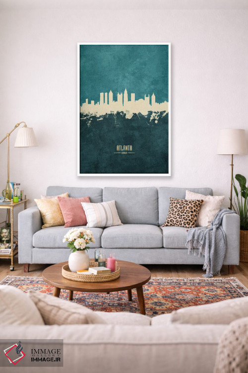 تابلو دکوراتیو منظره خط افق آتلانتا جرجیا اثر مایکل تامپست - D1W