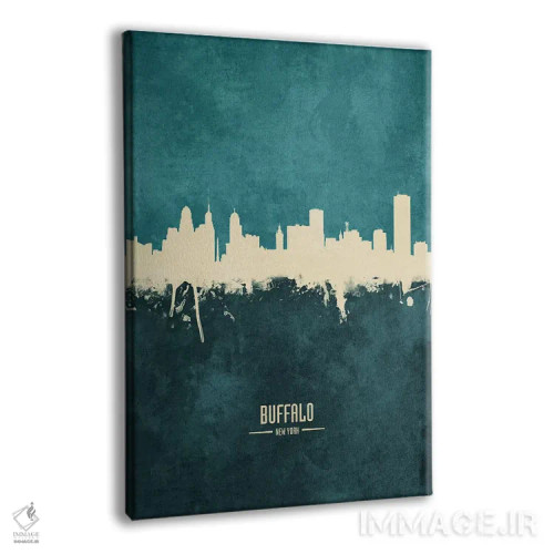 تابلو دکوراتیو منظره خط افق بوفالو نیویورک اثر مایکل تامپست - نمای پرسپکتیو محصول