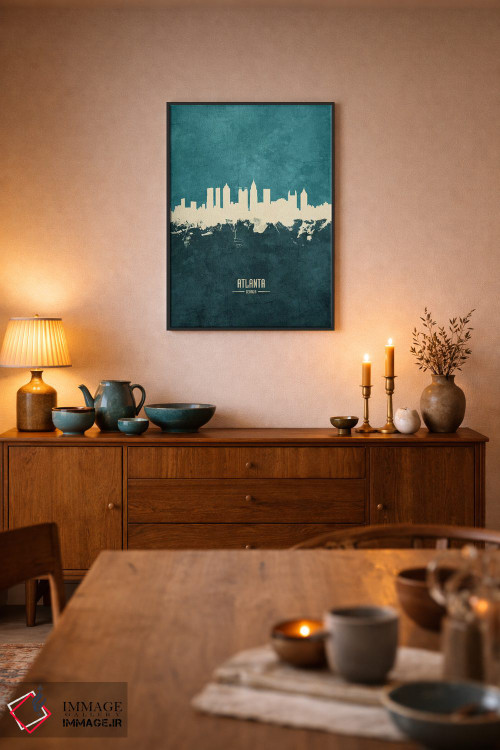 تابلو دکوراتیو منظره خط افق آتلانتا جرجیا اثر مایکل تامپست - D6B