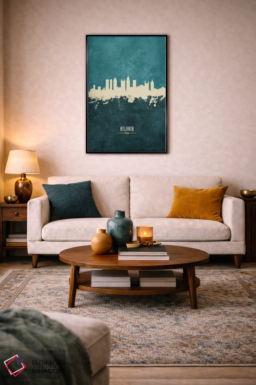 تابلو دکوراتیو منظره خط افق آتلانتا جرجیا اثر مایکل تامپست - D4B