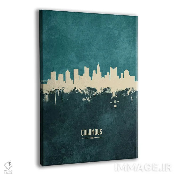 تابلو دکوراتیو منظره خط افق کلمبوس اوهایو اثر مایکل تامپست - نمای پرسپکتیو محصول