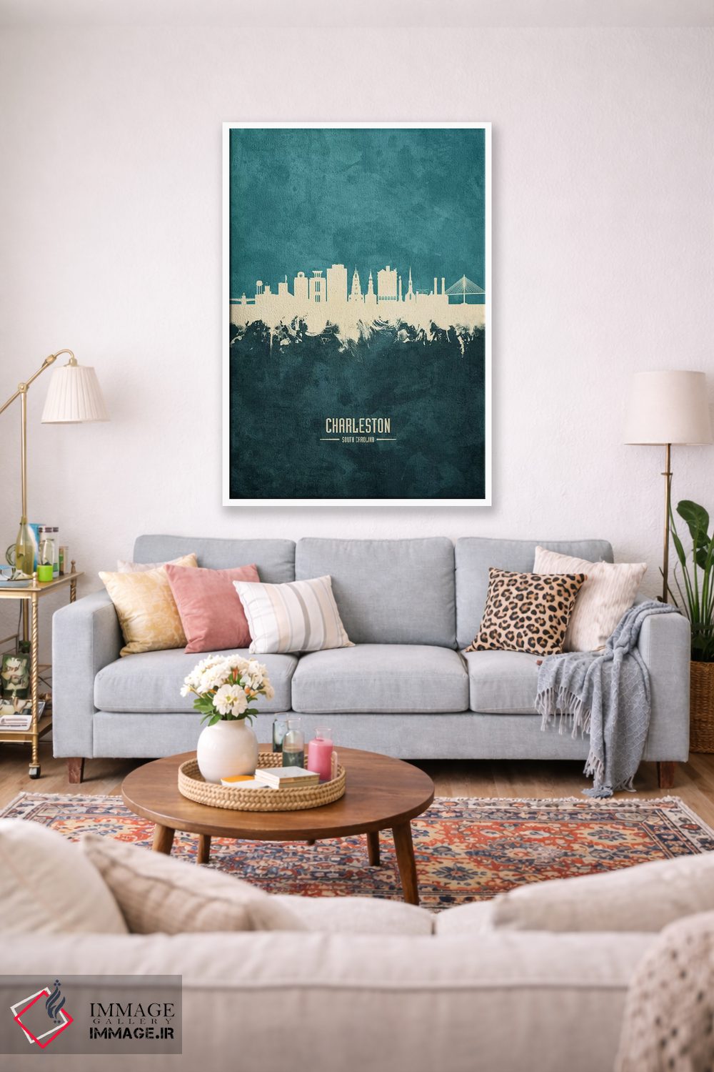 تابلو دکوراتیو منظره خط افق چارلستون کارولینای جنوبی اثر مایکل تامپست - D1W