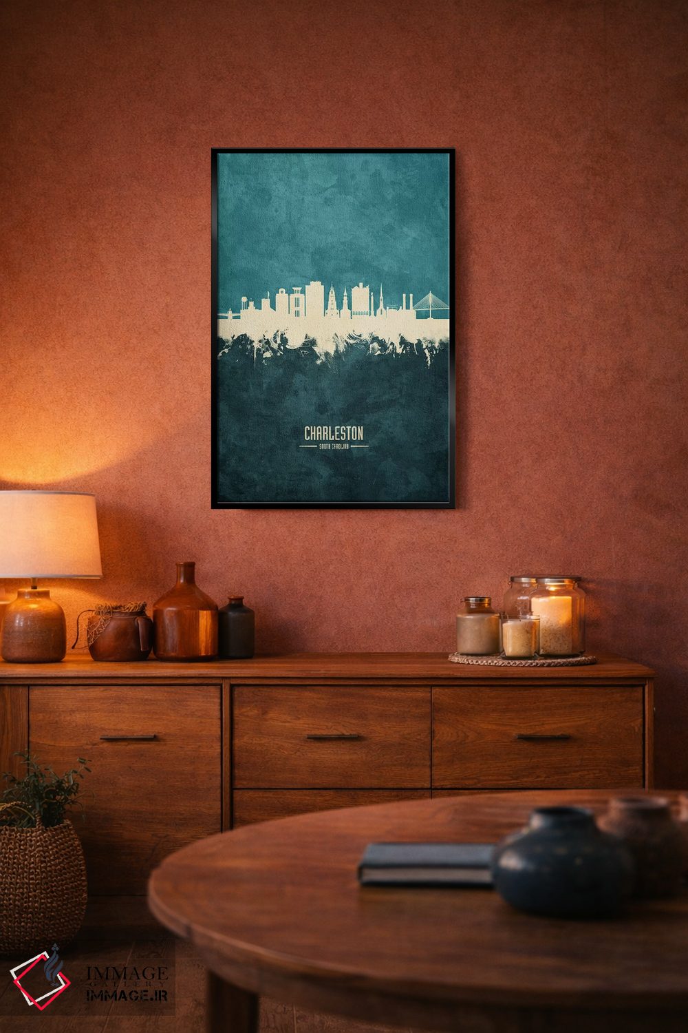 تابلو دکوراتیو منظره خط افق چارلستون کارولینای جنوبی اثر مایکل تامپست - D5B