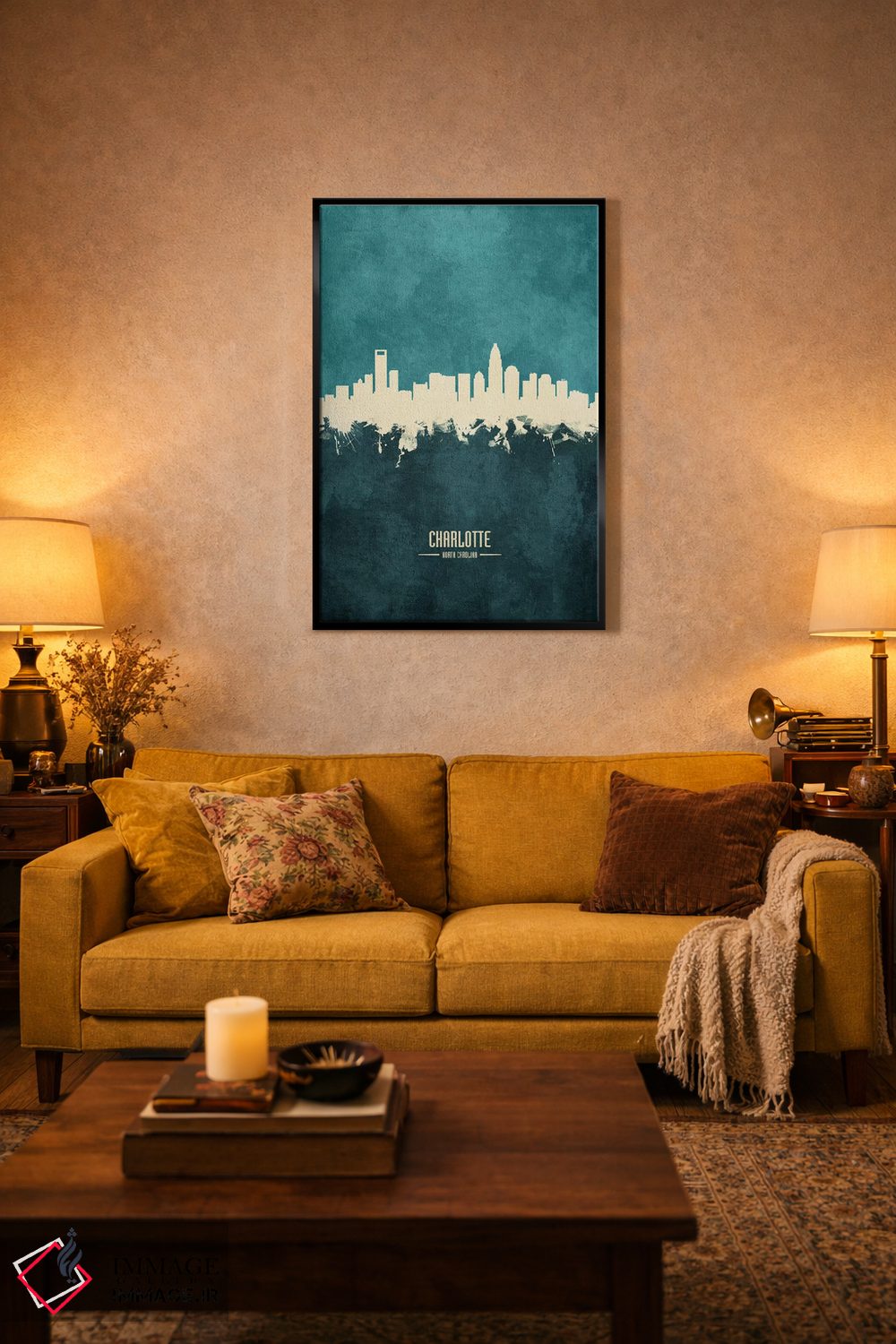 تابلو دکوراتیو منظره خط افق شارلوت کارولینای شمالی اثر مایکل تامپست - D4B