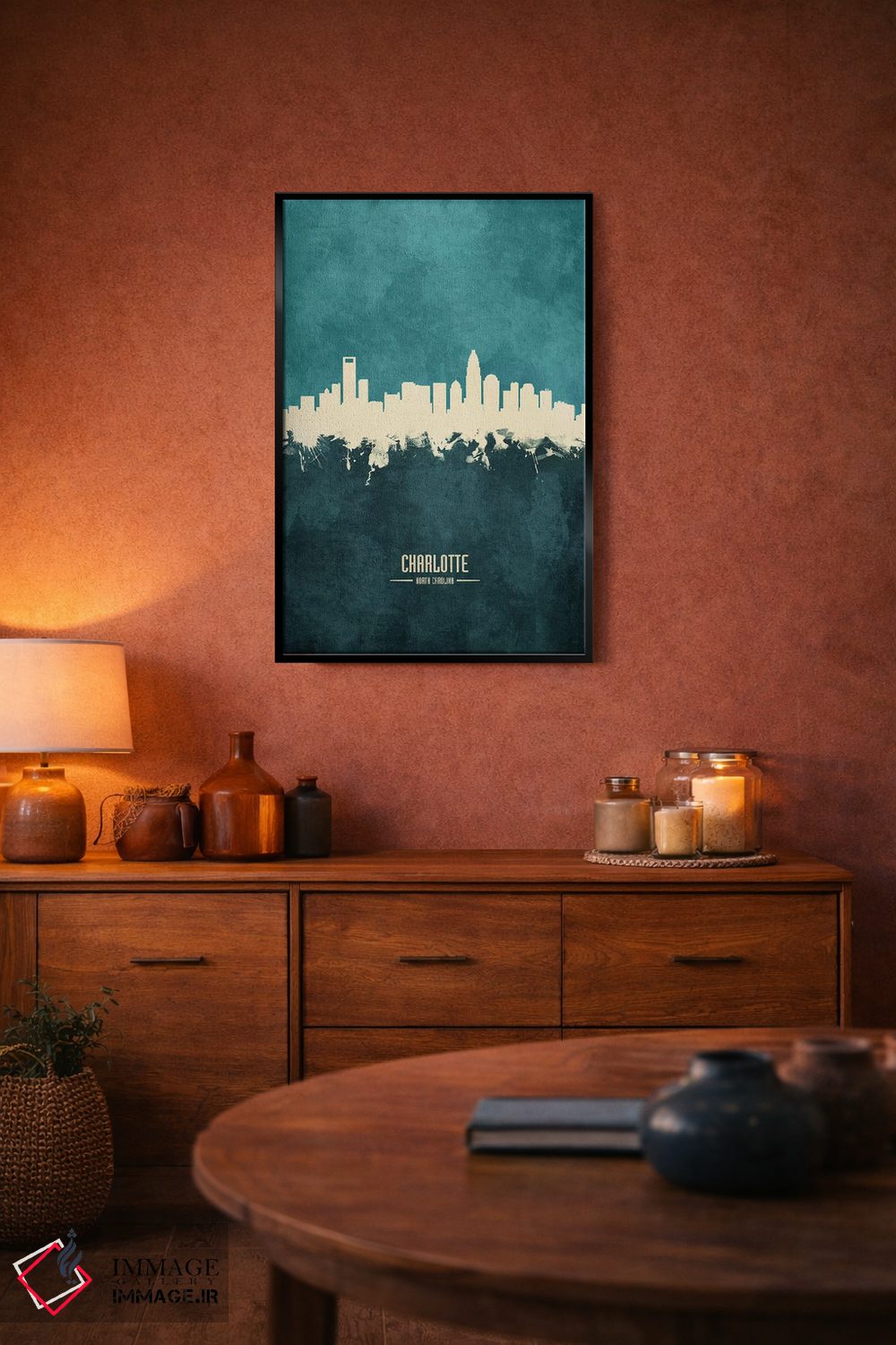 تابلو دکوراتیو منظره خط افق شارلوت کارولینای شمالی اثر مایکل تامپست - D5B