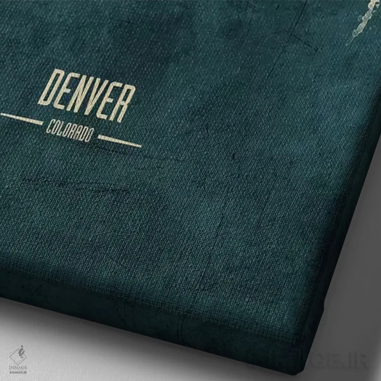 تابلو دکوراتیو منظره خط افق دنور کلرادو اثر مایکل تامپست - نمای نزدیک بافت بوم