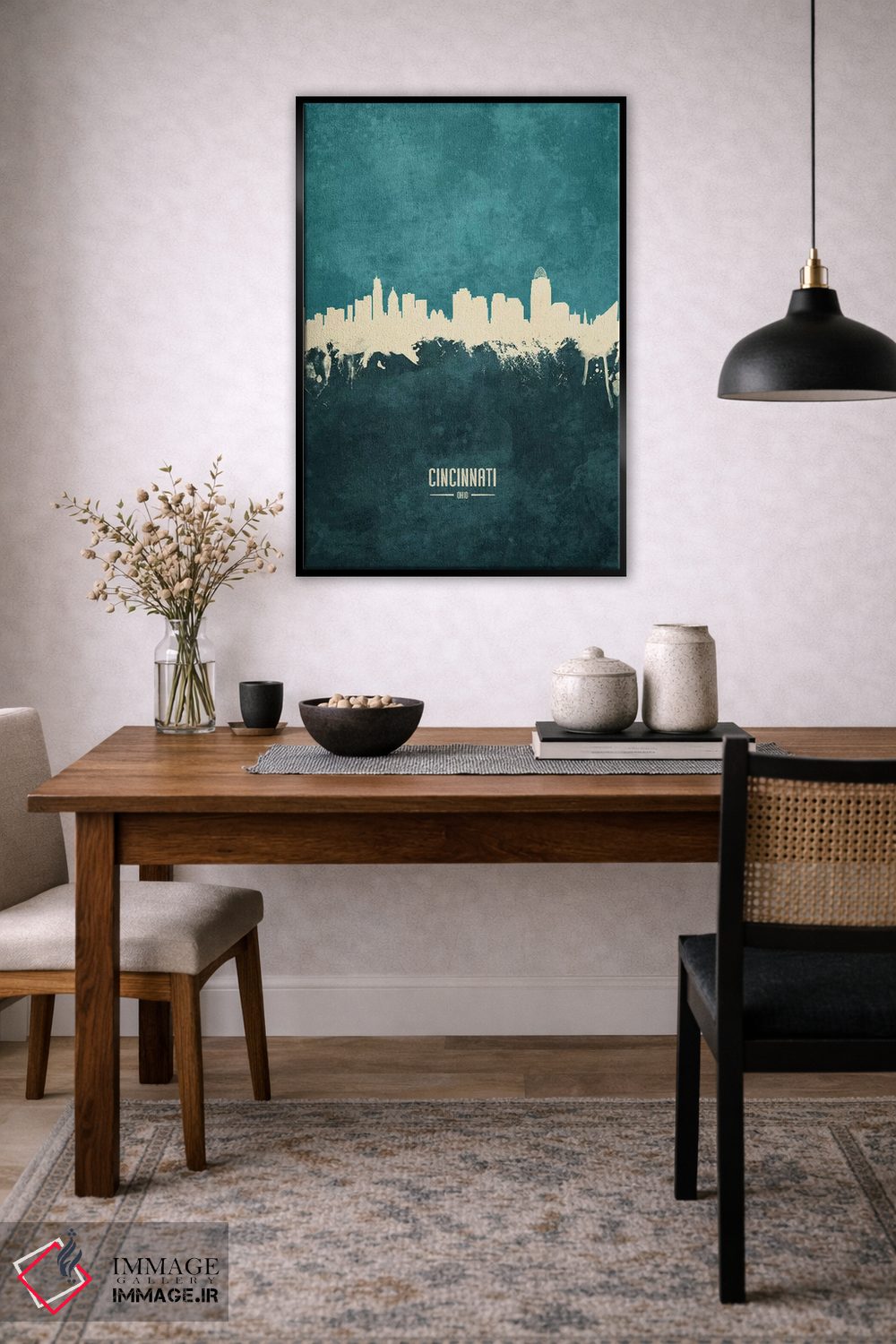 تابلو دکوراتیو منظره خط افق سینسیناتی اوهایو اثر مایکل تامپست - D4B