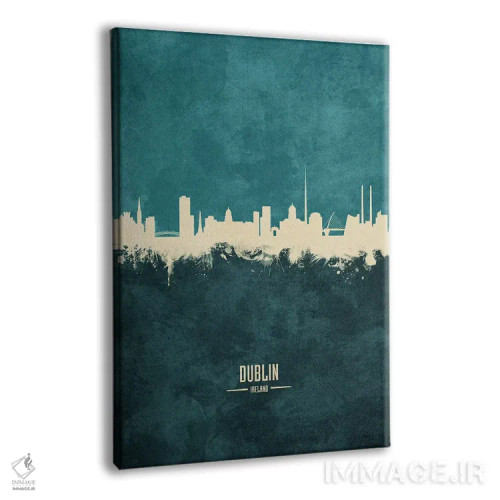 تابلو دکوراتیو منظره خط افق دوبلین، ایرلند اثر مایکل تامپست - نمای پرسپکتیو محصول