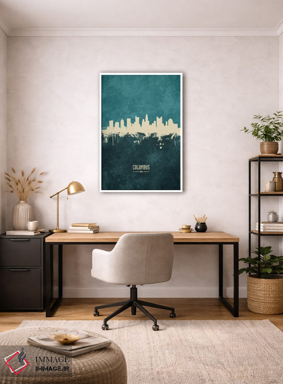 تابلو دکوراتیو منظره خط افق کلمبوس اوهایو اثر مایکل تامپست - D3W