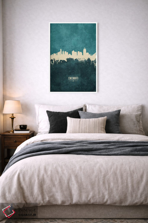 تابلو دکوراتیو منظره خط افق سینسیناتی اوهایو اثر مایکل تامپست - D6W