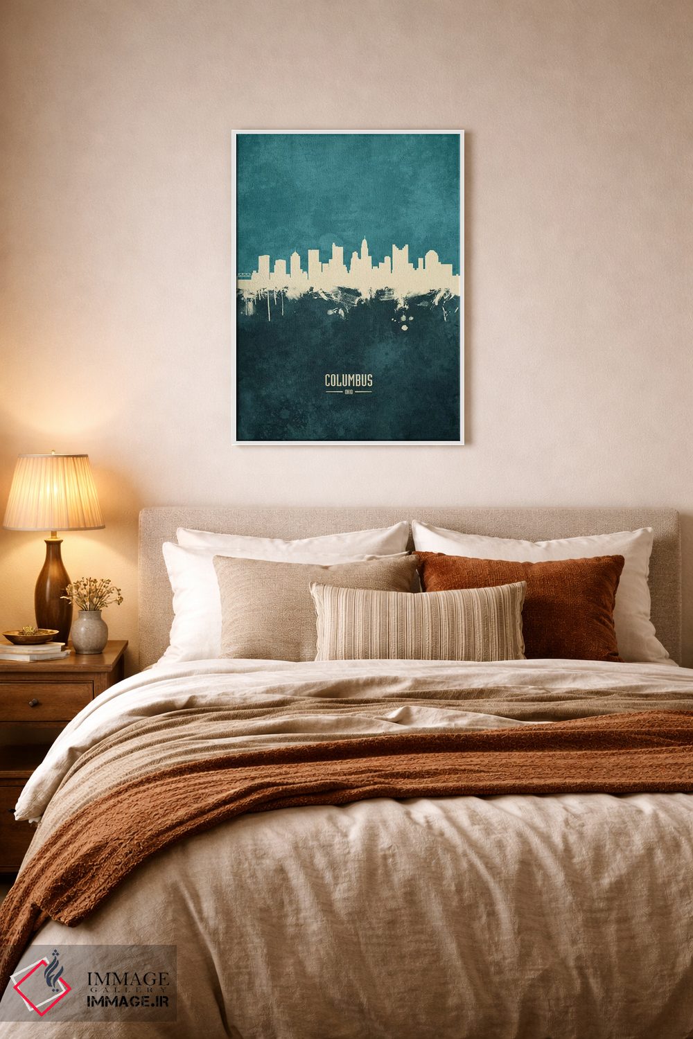 تابلو دکوراتیو منظره خط افق کلمبوس اوهایو اثر مایکل تامپست - D5W