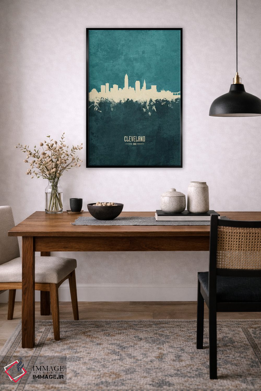 تابلو دکوراتیو منظره خط افق کلیولند اوهایو اثر مایکل تامپست - D5B