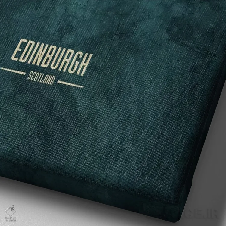 تابلو دکوراتیو منظره خط افق اباوربرو، اسکاتلند اثر مایکل تامپست - نمای نزدیک بافت بوم