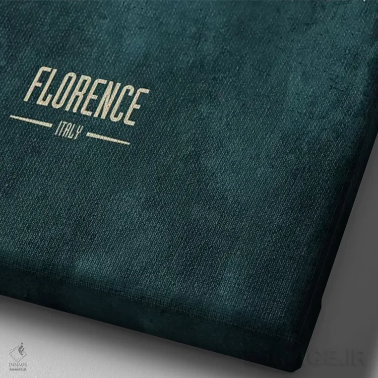 تابلو دکوراتیو منظره خط افق فلورانس، ایتالیا اثر مایکل تامپست - نمای نزدیک بافت بوم