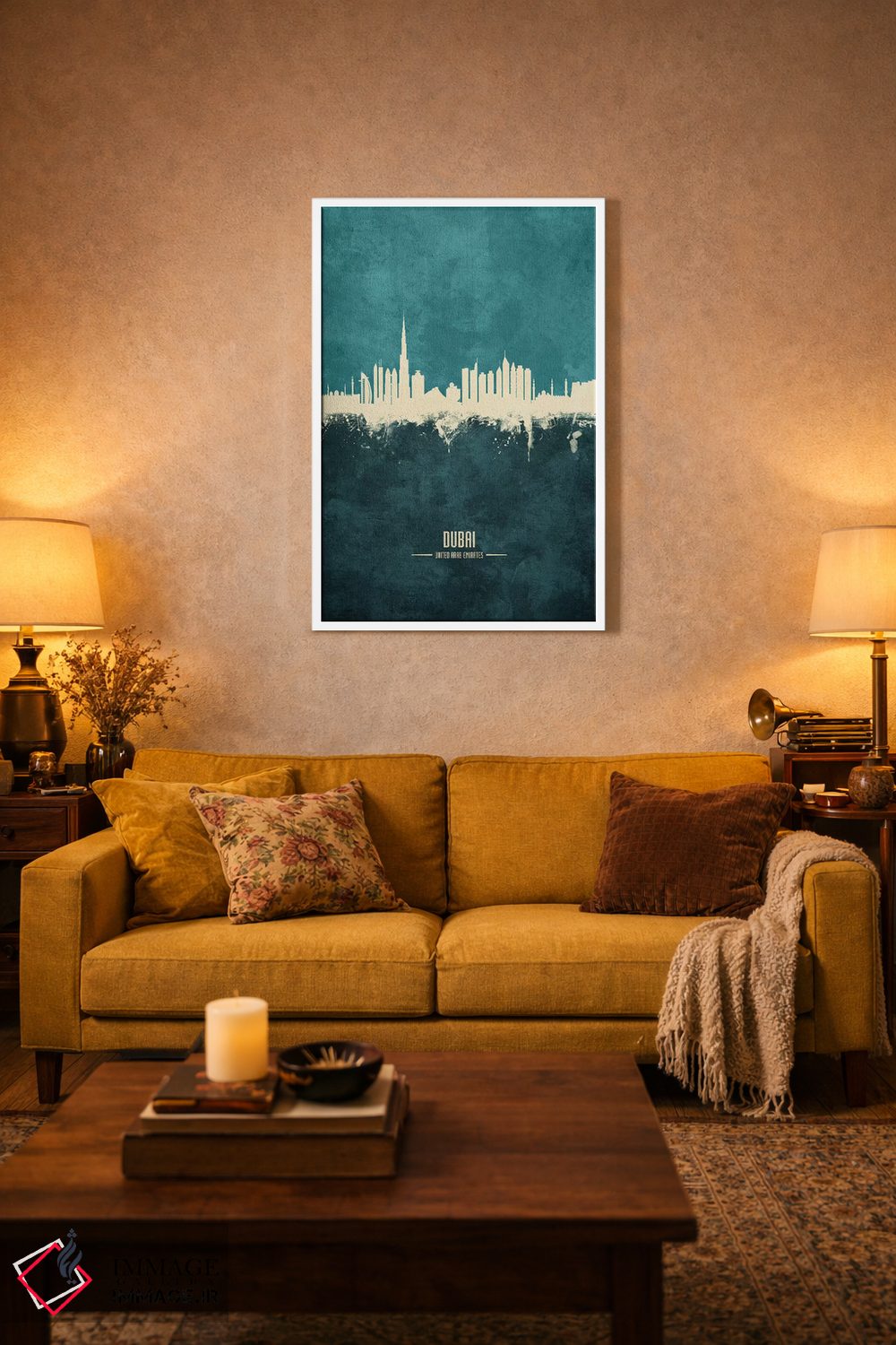 تابلو دکوراتیو منظره خط افق دبی، امارات متحده عربی اثر مایکل تامپست - D2W