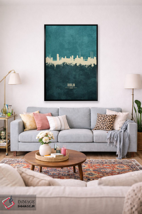 تابلو دکوراتیو منظره خط افق دوبلین، ایرلند اثر مایکل تامپست - D1B