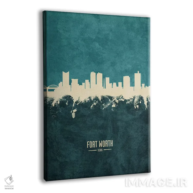 تابلو دکوراتیو منظره خط افق فورت ورث، تگزاس اثر مایکل تامپست - نمای پرسپکتیو محصول