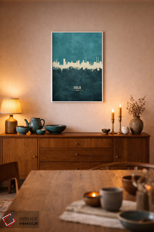 تابلو دکوراتیو منظره خط افق دوبلین، ایرلند اثر مایکل تامپست - D6W