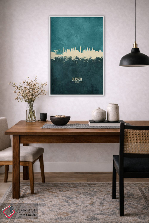 تابلو دکوراتیو منظره خط افق گلاسگو، اسکاتلند اثر مایکل تامپست - D3W