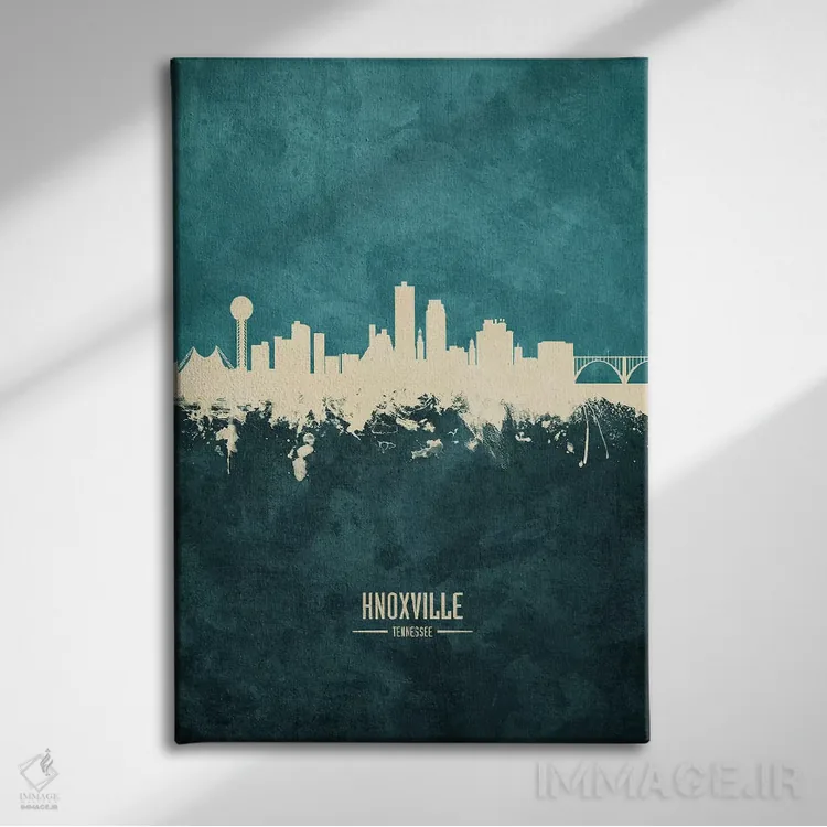 تابلو دکوراتیو منظره خط افق ناکسویل، تنسی اثر مایکل تامپست - نمای روبهرو روی دیوار