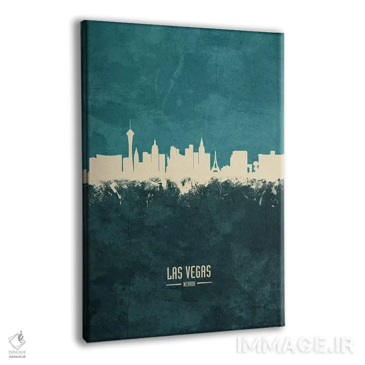 تابلو دکوراتیو منظره خط افق لاس وگاس، نوادا اثر مایکل تامپست - نمای پرسپکتیو محصول