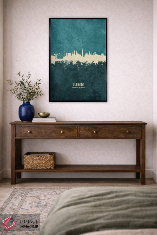 تابلو دکوراتیو منظره خط افق گلاسگو، اسکاتلند اثر مایکل تامپست - D5B