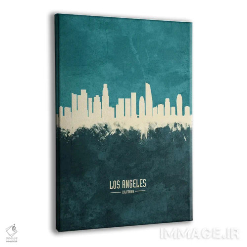 تابلو دکوراتیو منظره خط افق لس آنجلس، کالیفرنیا اثر مایکل تامپست - نمای پرسپکتیو محصول