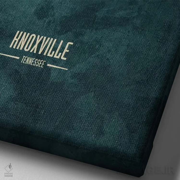 تابلو دکوراتیو منظره خط افق ناکسویل، تنسی اثر مایکل تامپست - نمای نزدیک بافت بوم