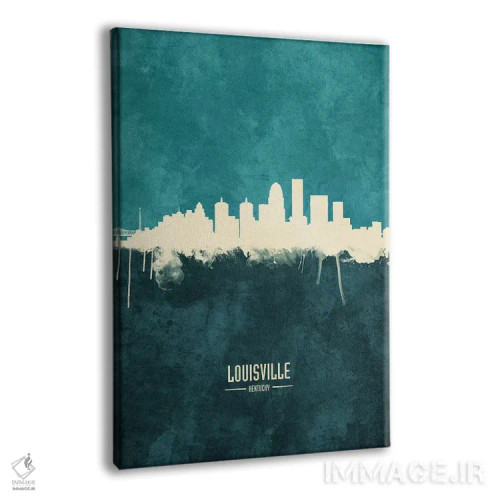 تابلو دکوراتیو منظره خط افق شهر لوئیزویل، کنتاکی اثر مایکل تامپست - نمای پرسپکتیو محصول