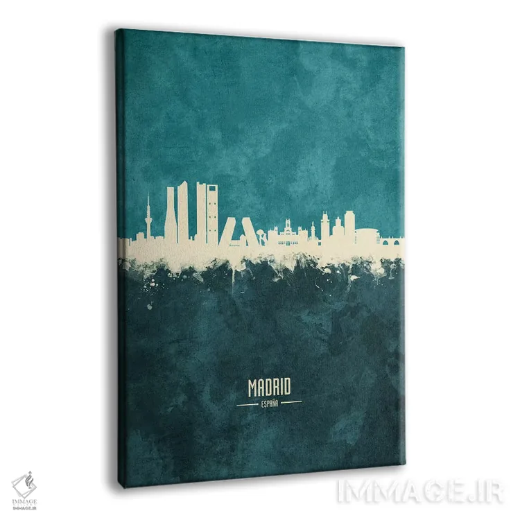 تابلو دکوراتیو منظره خط افق مادرید، اسپانیا اثر مایکل تامپست - نمای پرسپکتیو محصول