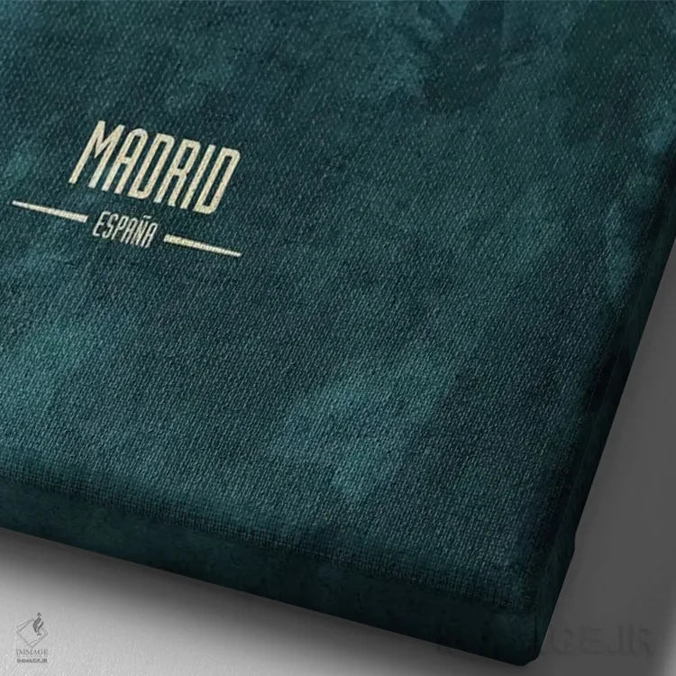 تابلو دکوراتیو منظره خط افق مادرید، اسپانیا اثر مایکل تامپست - نمای نزدیک بافت بوم