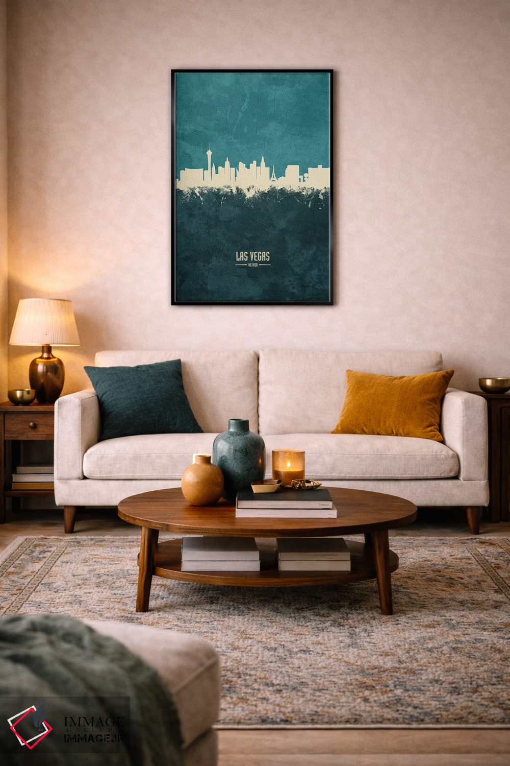 تابلو دکوراتیو منظره خط افق لاس وگاس، نوادا اثر مایکل تامپست - D4B