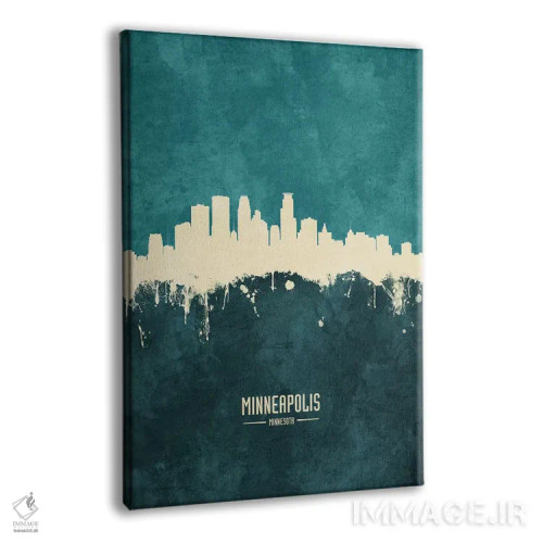 تابلو دکوراتیو منظره خط افق مینیاپولیس، مینه سوتا اثر مایکل تامپست - نمای پرسپکتیو محصول