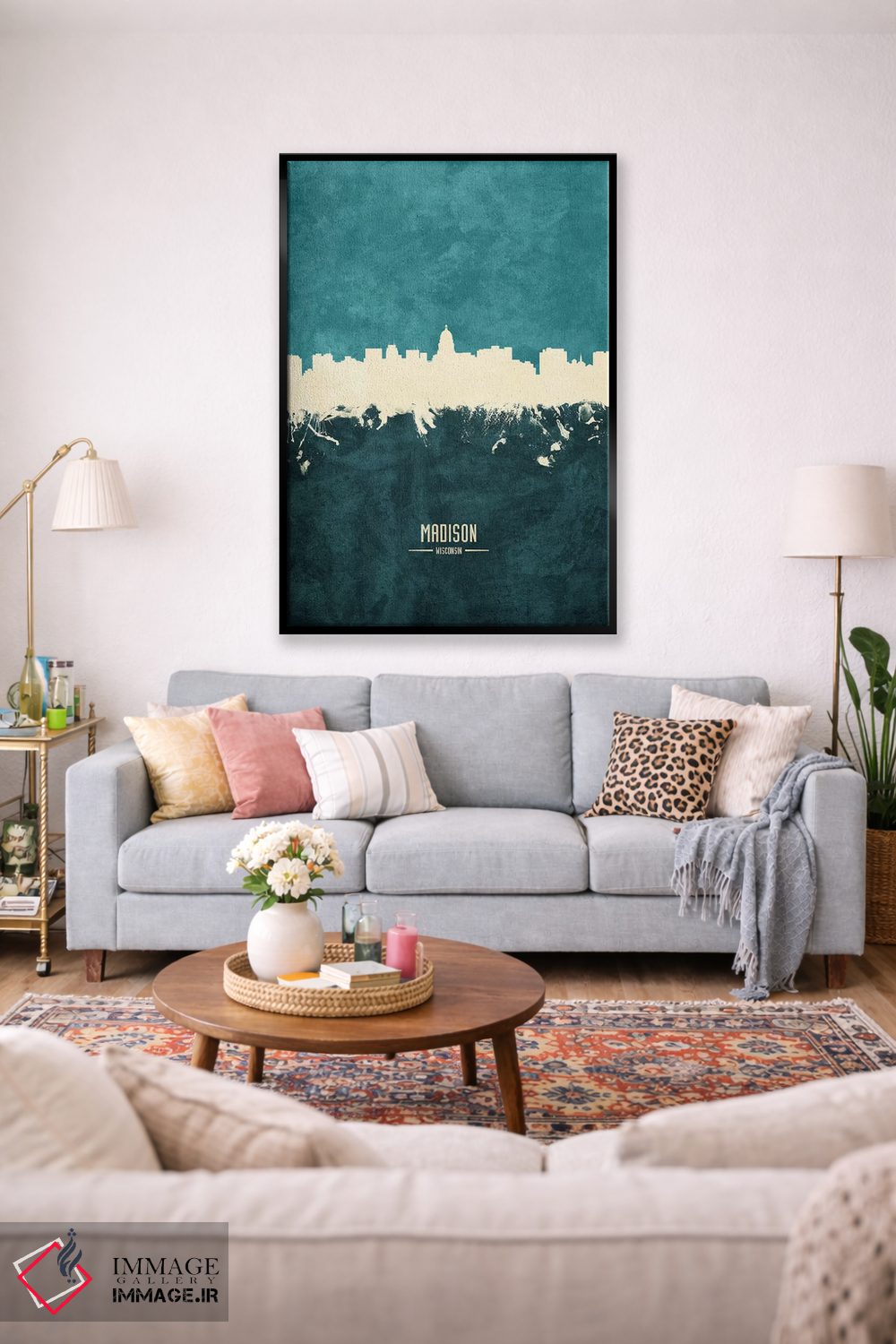 تابلو دکوراتیو منظره خط افق مدیسون، ویسکانسین اثر مایکل تامپست - D1B