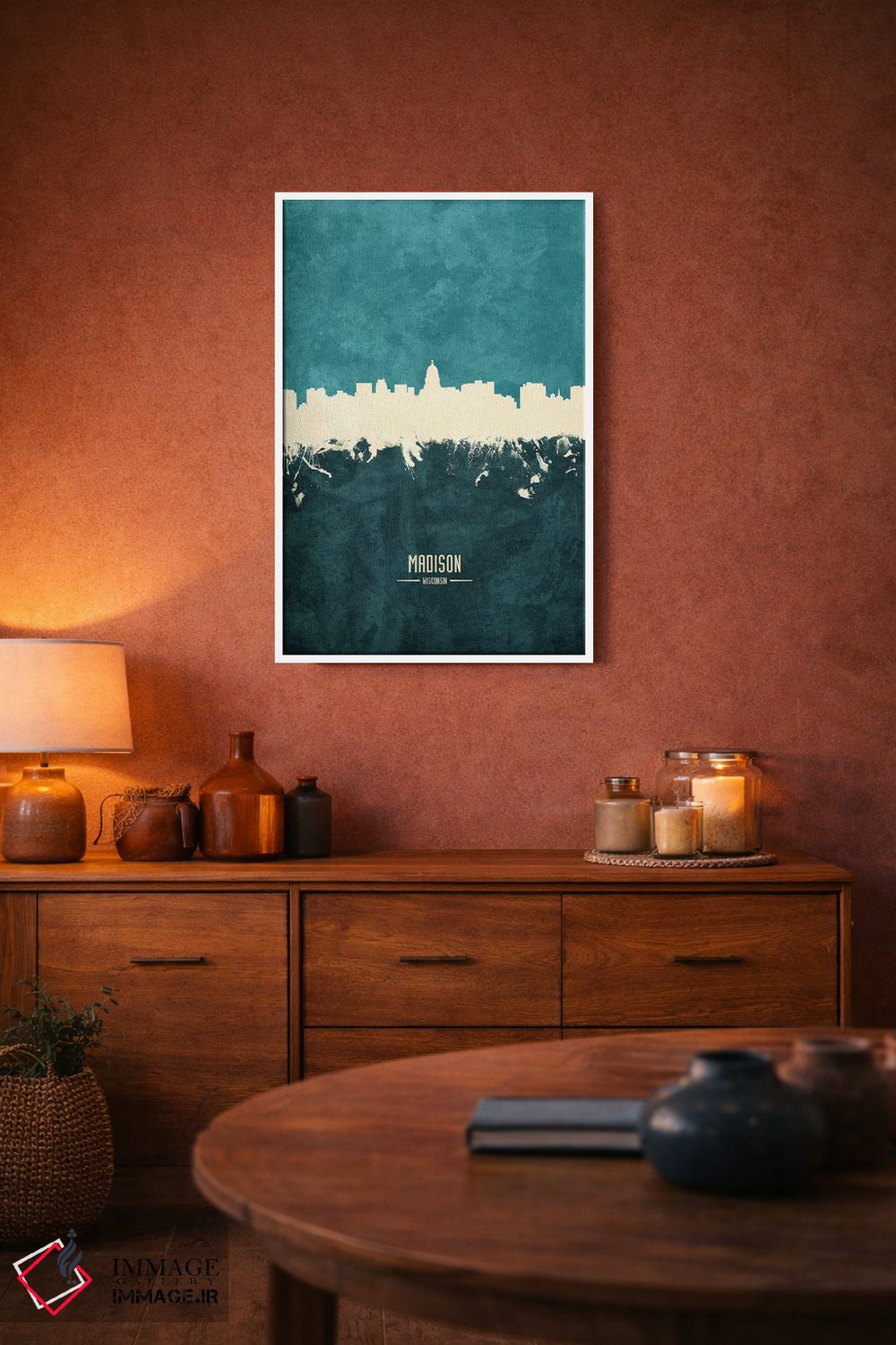 تابلو دکوراتیو منظره خط افق مدیسون، ویسکانسین اثر مایکل تامپست - D3W