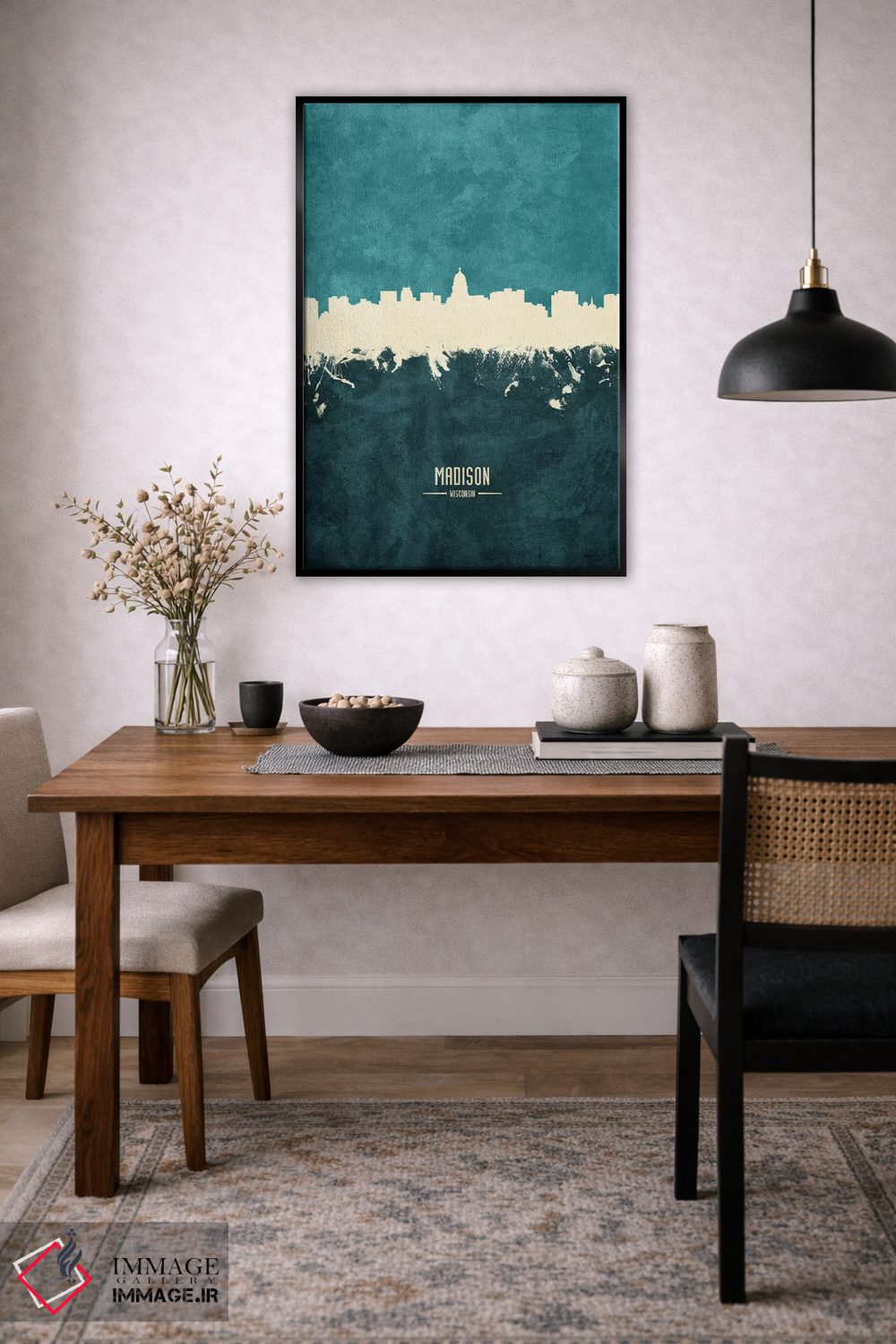 تابلو دکوراتیو منظره خط افق مدیسون، ویسکانسین اثر مایکل تامپست - D5B