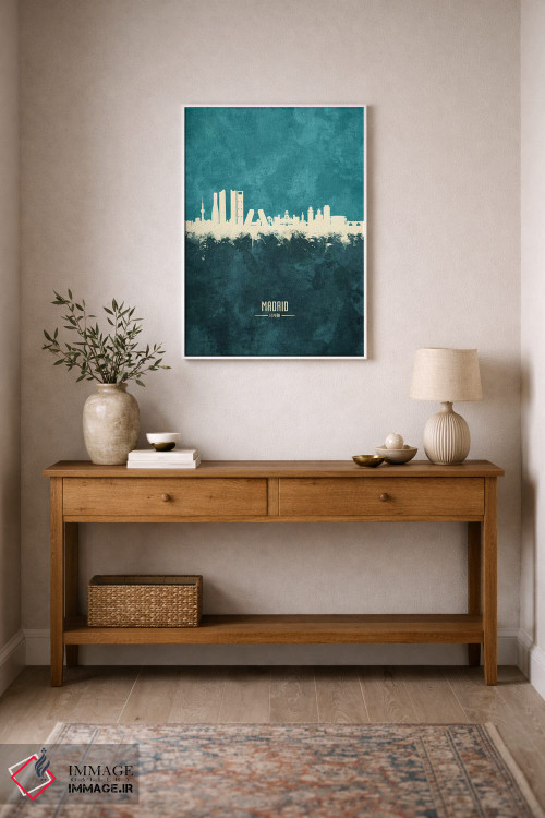 تابلو دکوراتیو منظره خط افق مادرید، اسپانیا اثر مایکل تامپست - D1W