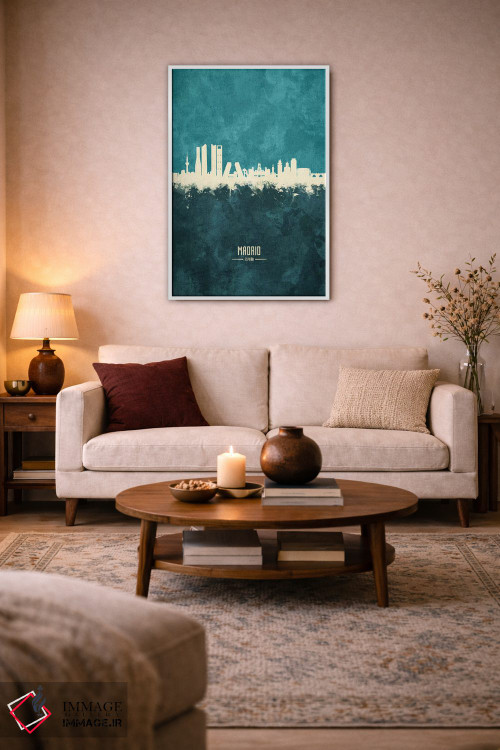 تابلو دکوراتیو منظره خط افق مادرید، اسپانیا اثر مایکل تامپست - D3W