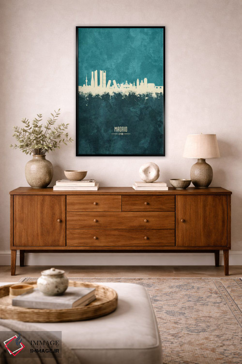 تابلو دکوراتیو منظره خط افق مادرید، اسپانیا اثر مایکل تامپست - D4B