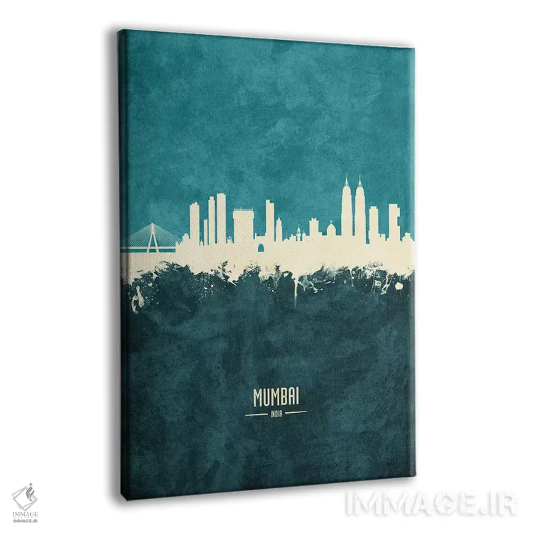 تابلو دکوراتیو خط افق بمبئی، هند اثر مایکل تامپست - نمای پرسپکتیو محصول