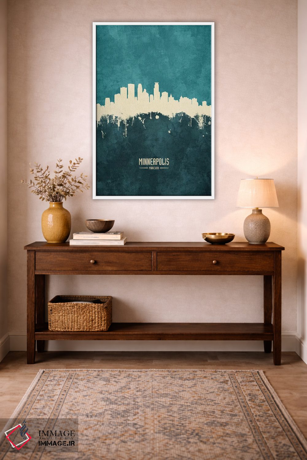 تابلو دکوراتیو منظره خط افق مینیاپولیس، مینه سوتا اثر مایکل تامپست - D4W