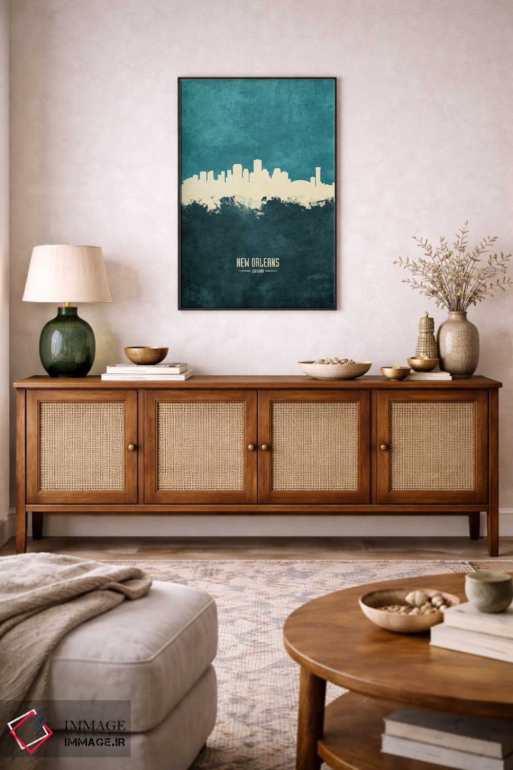 تابلو دکوراتیو منظره خط افق نیواورلئان، لوئیزیانا اثر مایکل تامپست - D2B