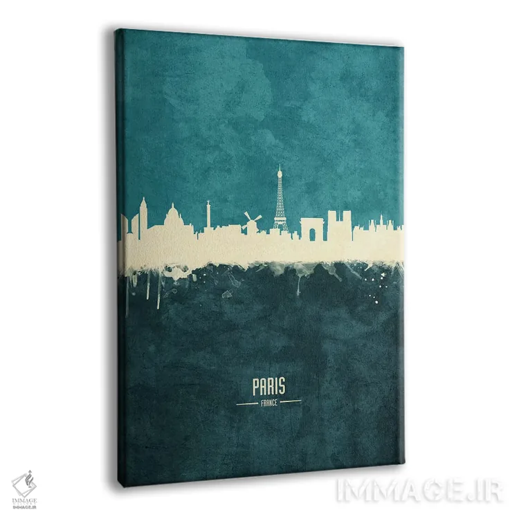 تابلو دکوراتیو منظره خط افق پاریس، فرانسه اثر مایکل تامپست - نمای پرسپکتیو محصول