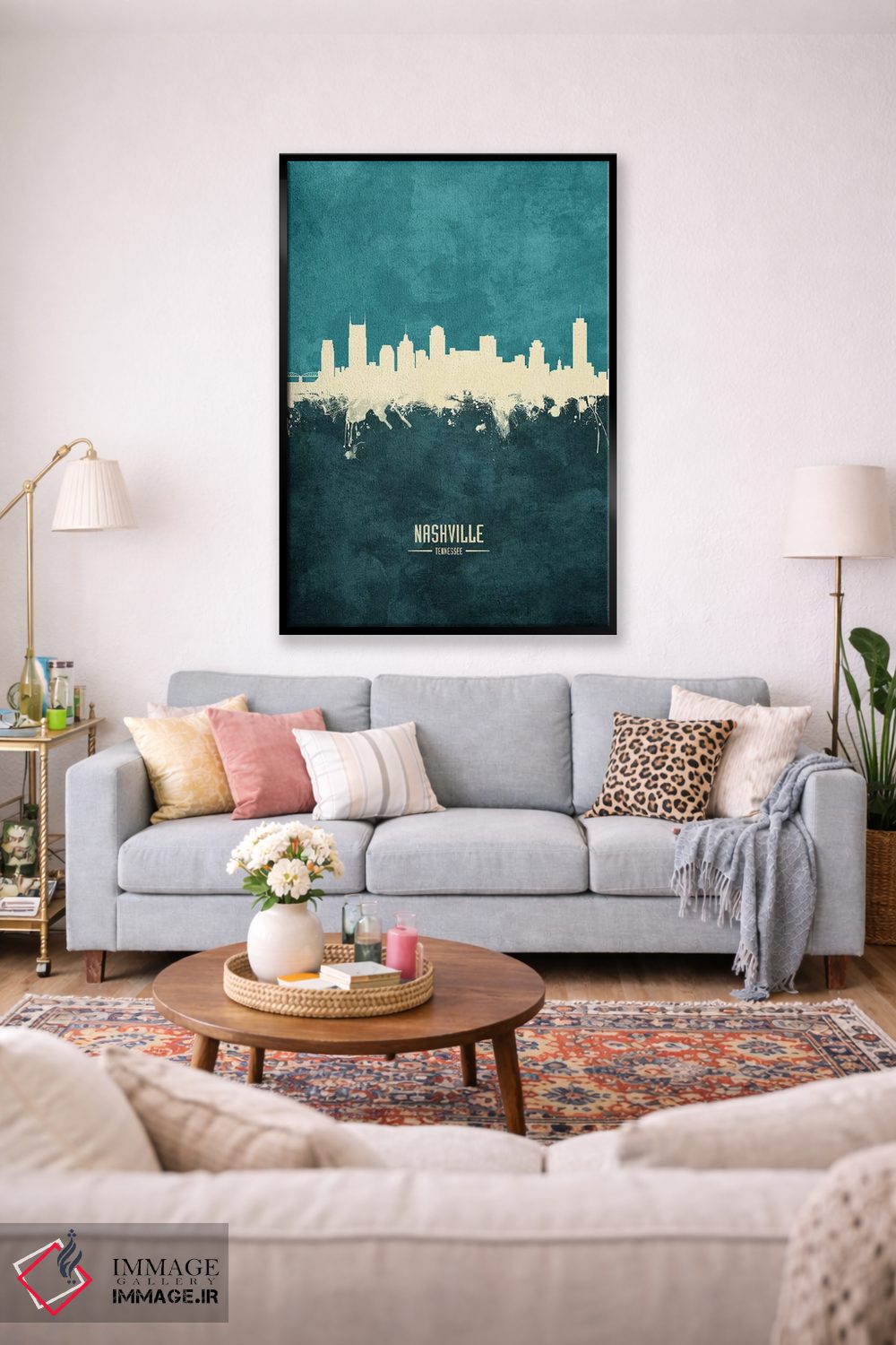 تابلو دکوراتیو منظره خط افق نشویل، تنسی اثر مایکل تامپست - D1B